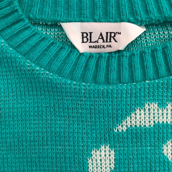 Turquoise sweater, very simple - Picture 4 of 4